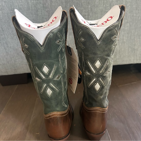 Laredo Passion Flower Western Cowgirl Boots Women’s Floral Embroidered Leather - Picture 12 of 16